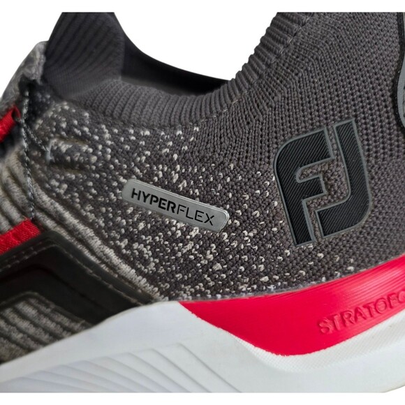 Foot Joy HyperFlex Boa Golf Shoes Mens Size 10.5 Grey Red Soft Spike 51083 main image 11